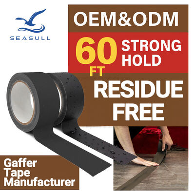 ผ้าอุตสาหกรรมเทป Gaffer สําหรับการจัดงานการผลิตพื้นเคเบิลความปลอดภัยการติดตั้งชั่วคราว