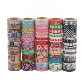 ผ้าน่ารักลวดลาย Washi Tape กระดาษยึดติดที่แข็งแรงห่อของขวัญ