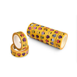 เทป Washi น่ารักด้านเดียวหลายสีแบบกำหนดเอง Wide Washi Tape