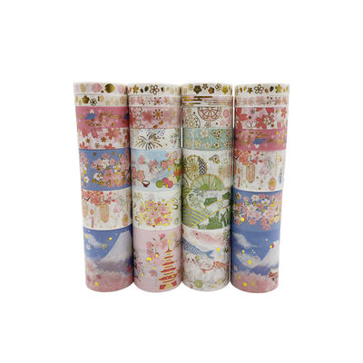 30 แบบ 7 ชิ้น / กล่องญี่ปุ่น Kawaii การ์ตูนกาวกาว Washi เทปสำหรับ Bullet Journal สมุดตกแต่ง